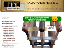 Tablet Screenshot of finewineracks.com